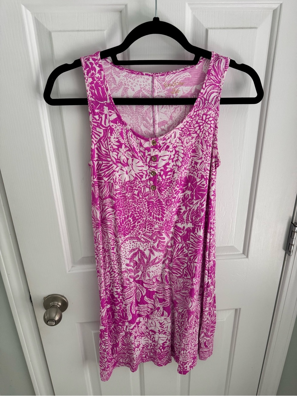 Lilly Pulitzer Pink and White Floral Strapless Dress